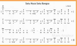 Satu Nusa Satu Bangsa Chord Pianika